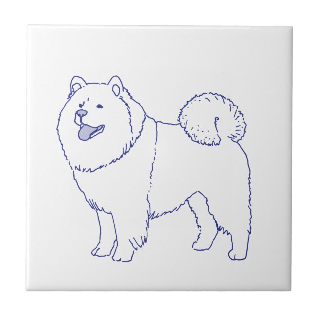Hunderasse Chow-Chow Kakelplatta (Framsidan)