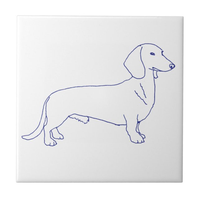 Hunderasse Dackel Kakelplatta (Framsidan)