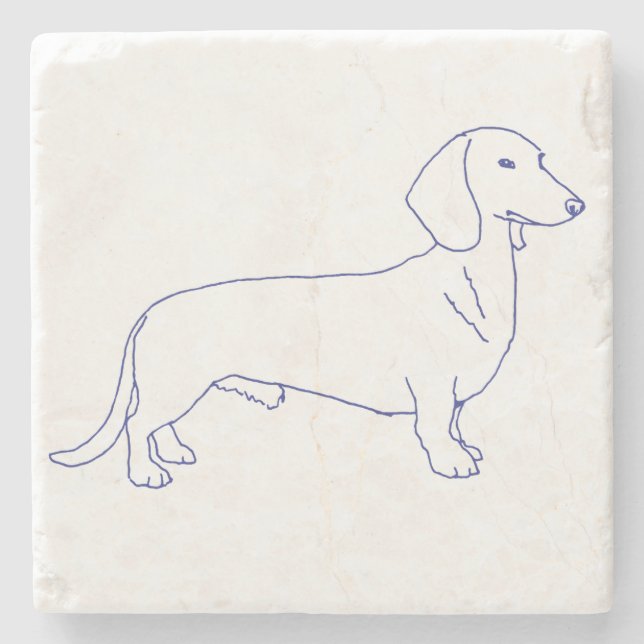 Hunderasse Dackel Stenunderlägg (Framsidan)