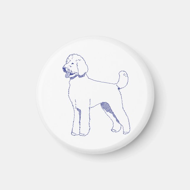Hunderasse Goldendoodle Magnet (Framsidan)