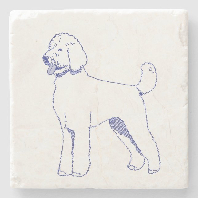 Hunderasse Goldendoodle Stenunderlägg (Framsidan)