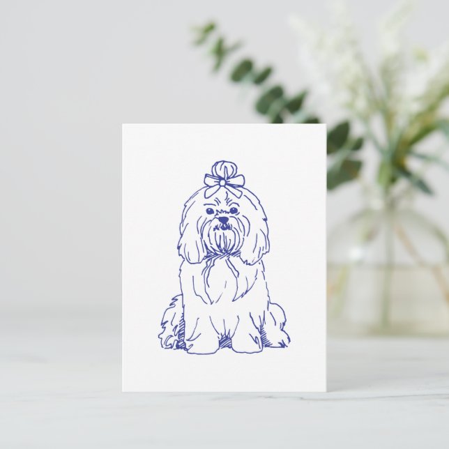 Hunderasse Shih Tzu Vykort (Stående Fram)