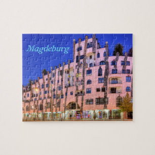 Hundertwasser i det Magdeburg fotoet Pussel