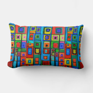 Hundertwasser Inspired Square Pillow Lumbarkudde