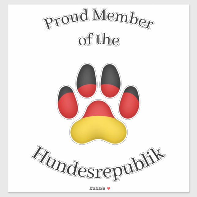 Hundesrepublik Tyska Hundraser Klistermärken (Ark)