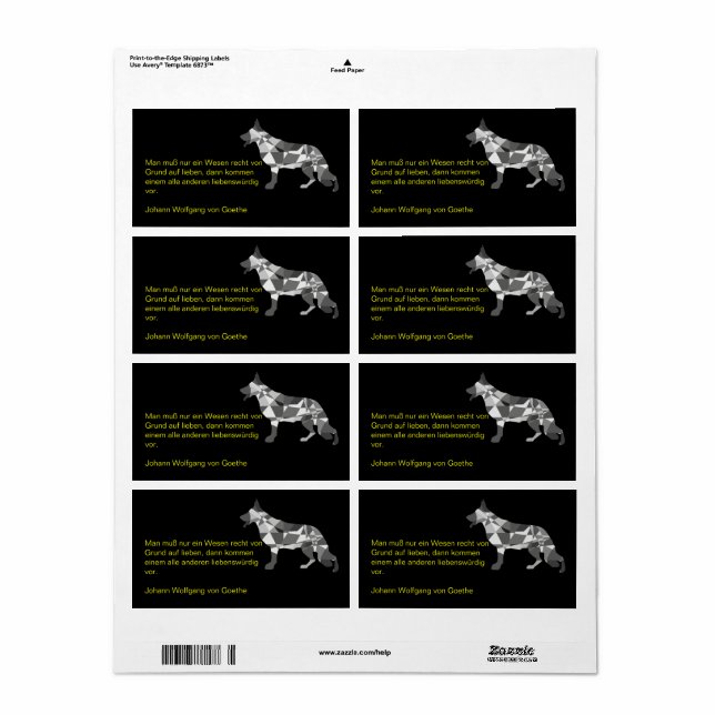 Hundetiketter Fraktsedel (Helt Ark)