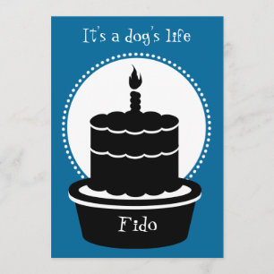Hundfödelsedaginbjudan - hund liv & Tass-ty! Inbjudningar