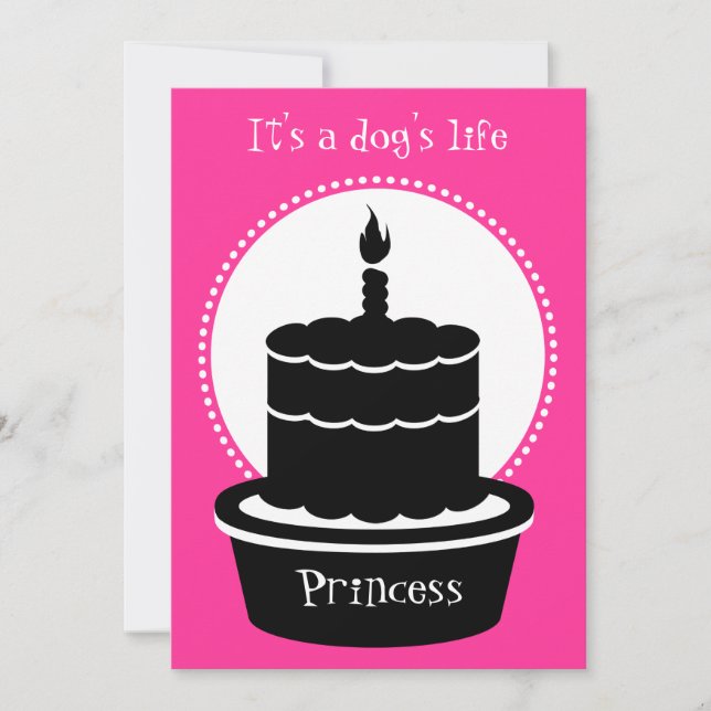 Hundfödelsedaginbjudan - hund liv & Tass-ty! Inbjudningar (Framsida)