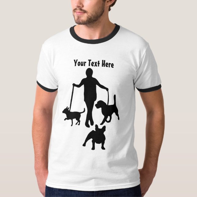 Hundfotgängare T Shirt (Framsida)