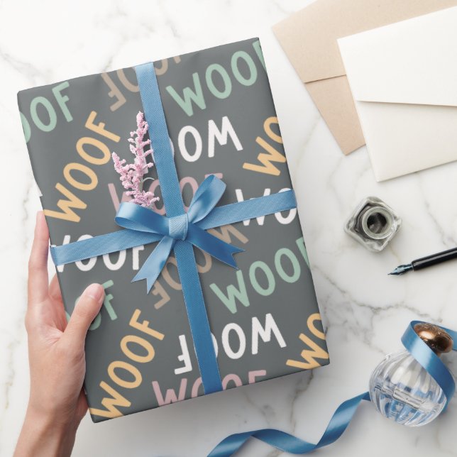 Hundfotmönster  presentpapper (Gifting)