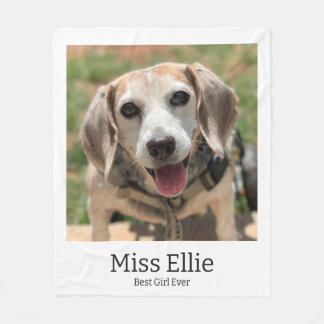Hundfoto filt med namn