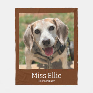 Hundfoto filt med namn