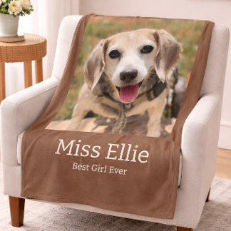 Hundfoto filt med namn
