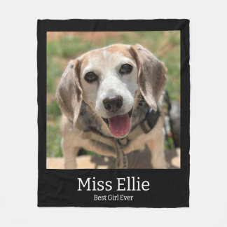 Hundfoto filt med namn
