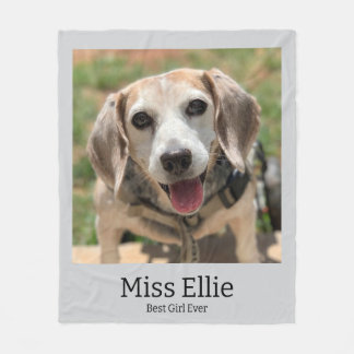 Hundfoto filt med namn