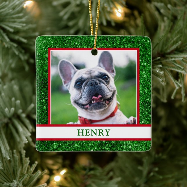 Hundfoto Julgransprydnad Keramik (Träd)