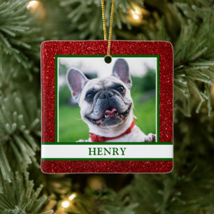 Hundfoto Julgransprydnad Keramik