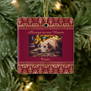 Hundfoto Sympati Minnesmärke Smycke Ornament
