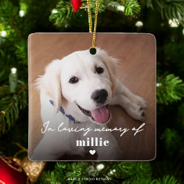 Hundfoto Till minne av Husdjursminne Julgransprydnad Keramik