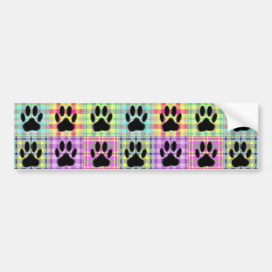 Hundfotsmönstrad Quilt Bildekal