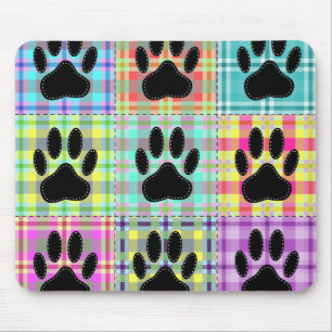 Hundfotsmönstrad Quilt Musmatta