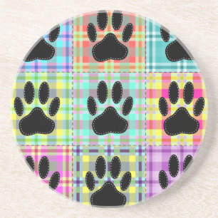 Hundfotsmönstrad Quilt Underlägg