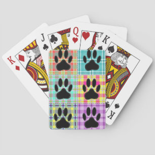 Hundfotsmönstrat täcke casinokort