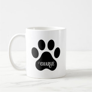 Hundfotsnamn Silhuett Design Kaffemugg