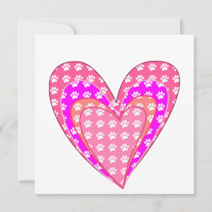 Hundfötter och rosa hjärtan