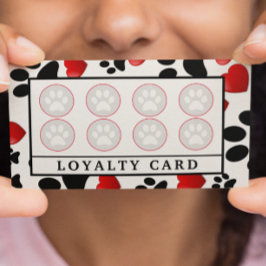 Hundfrisering Butik Paw Print Loajalitetskort Lojalitetskort