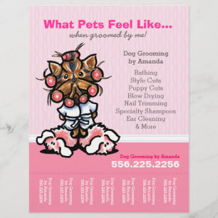 Hundfrisör Annons Spa Yorkie Rosa Tårark Reklamblad