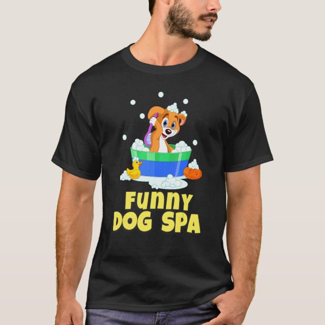 Hundfrisör     Hund Spa T Shirt (Framsida)