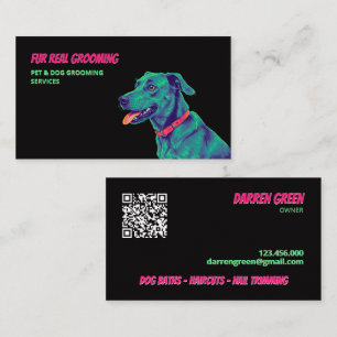 Hundfrisör Hundvård QR Visitkort