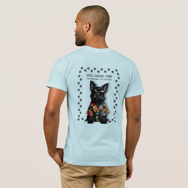 Hundfrisör Promenerare Sittare T Shirt (Hel baksida)