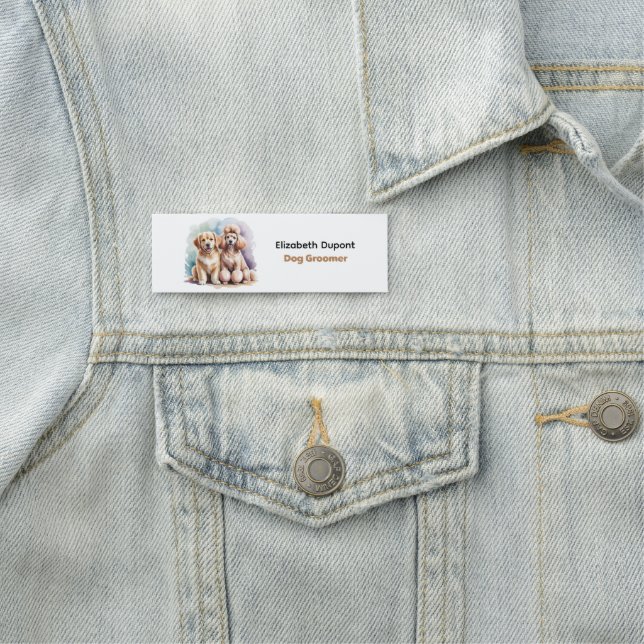 Hundfrisörskan Akvarell Namnbricka (På plats)