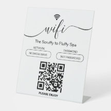 Hundfrisörskylt Gratis WiFi Fotsign Skylt