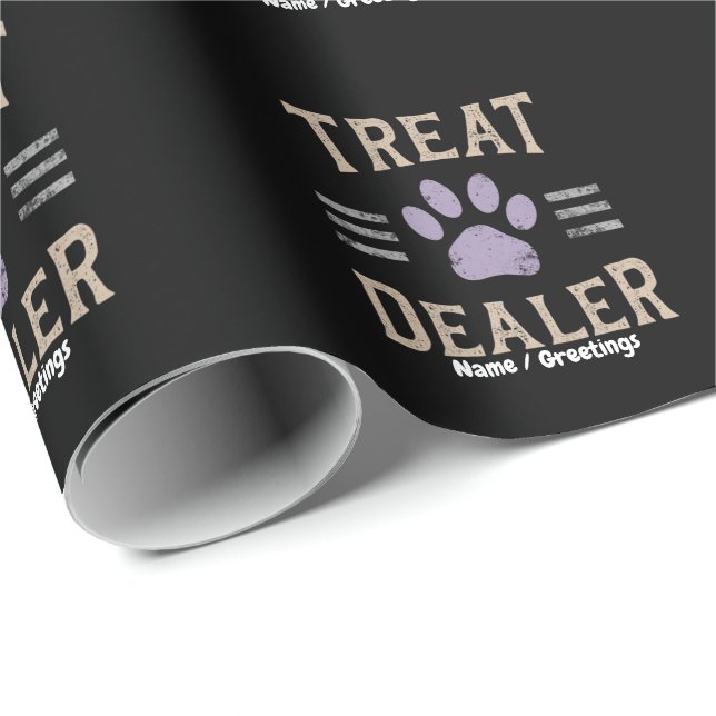 Hundgodisdealer Rollig humor design perfekt  Presentpapper (Rullad Hörn)