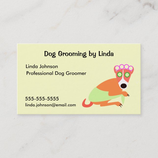 Hundgroomers visitkort (Framsida)