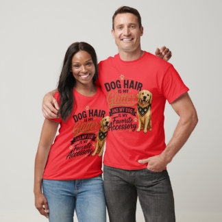 Hundhår Är Min Glitter – Golden Retriever Älskare T Shirt