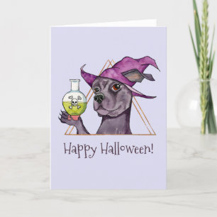 Hundhäxa, happy halloween helgkort