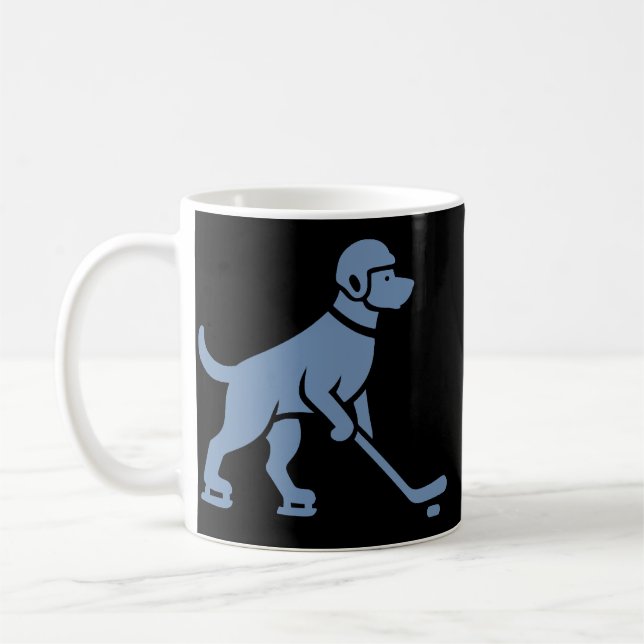 Hundhockeyspelare Siluett Kaffemugg (Vänster)