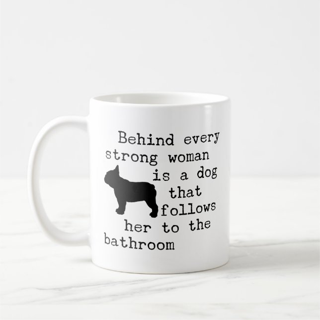 Hundhumor Citat - Fransk Bulldog  Kaffemugg (Vänster)