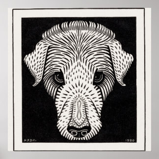 Hundhuvud (1920) av Julie de Graag (1877-1924) Poster