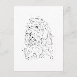 Hundillustration, söt konst Cockapoo Vykort