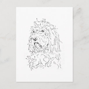 Hundillustration, söt konst Cockapoo Vykort