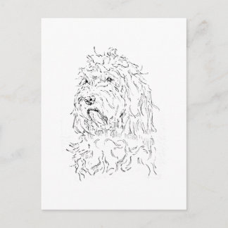 Hundillustration, söt konst Cockapoo Vykort