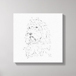 Hundillustration, Vägkonst Cockapoo Canvastryck