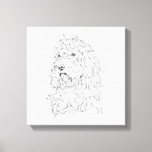 Hundillustration, Vägkonst Cockapoo Canvastryck