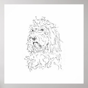 Hundillustration, Vägkonst Cockapoo Poster