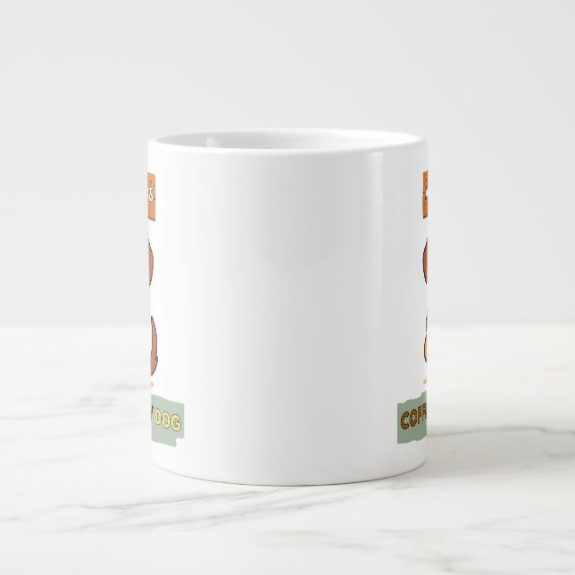 Hundkaffedesign – Allt jag behöver är kaffe och mi Jumbo Mugg (Framsidan)